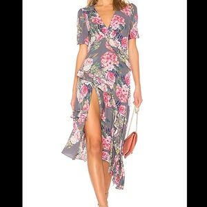 Majorelle Revolve Floral Midi Dress Size Small